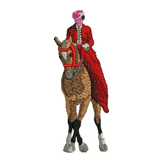 Lady on Horse 13861