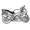 Motorbike Outline Large 12162
