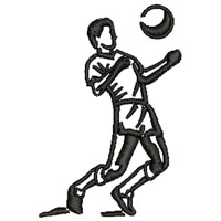 Football Player stock embroidery design