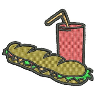 Sandwich and Drink 10102